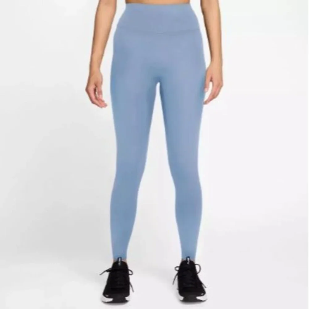 NWT Nike High-Rise 7/8 Length Leggings Women's Lg Hydrogen Blue Zenvy Dri-FIT - Picture 1 of 9